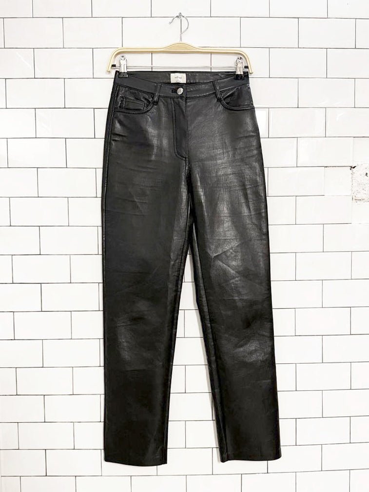 wilfred the melina faux leather pants | aritzia - good market thrift store