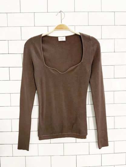 wilfred tuscany sweetheart knit sweater | aritzia - good market thrift store