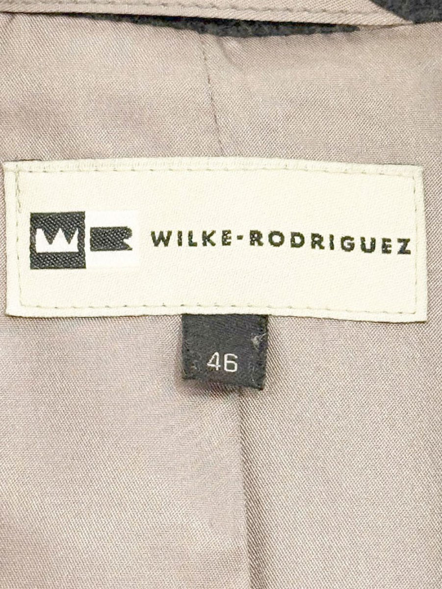 wilke - rodriguez wool - cashmere pinstripe overcoat - good market thrift store