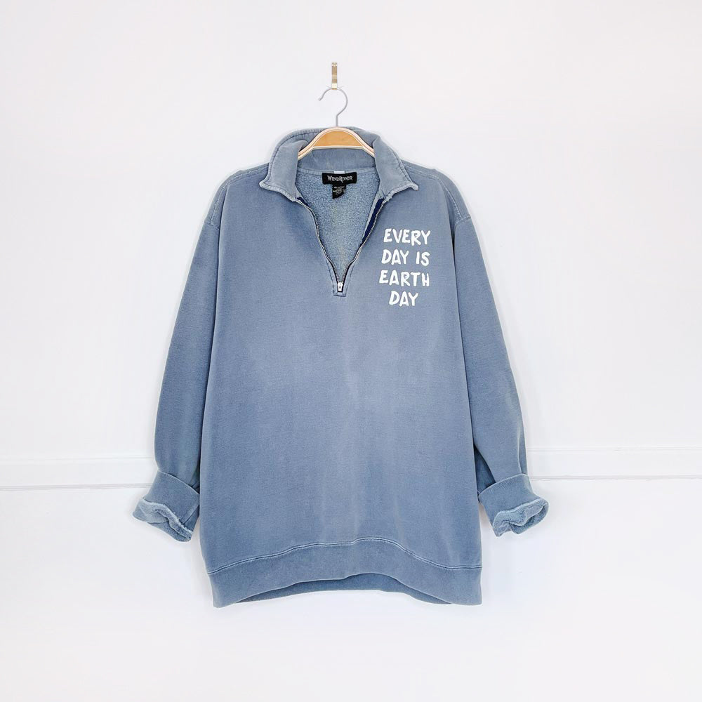 vintage 00s windriver x earth activist 1/4 zip cottage sweatshirt