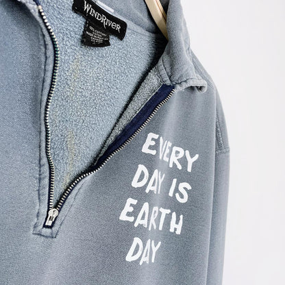 vintage 00s windriver x earth activist 1/4 zip cottage sweatshirt
