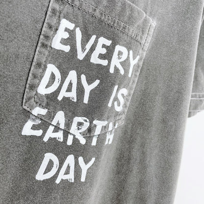 vintage 00s windriver x earth activist pocket tee