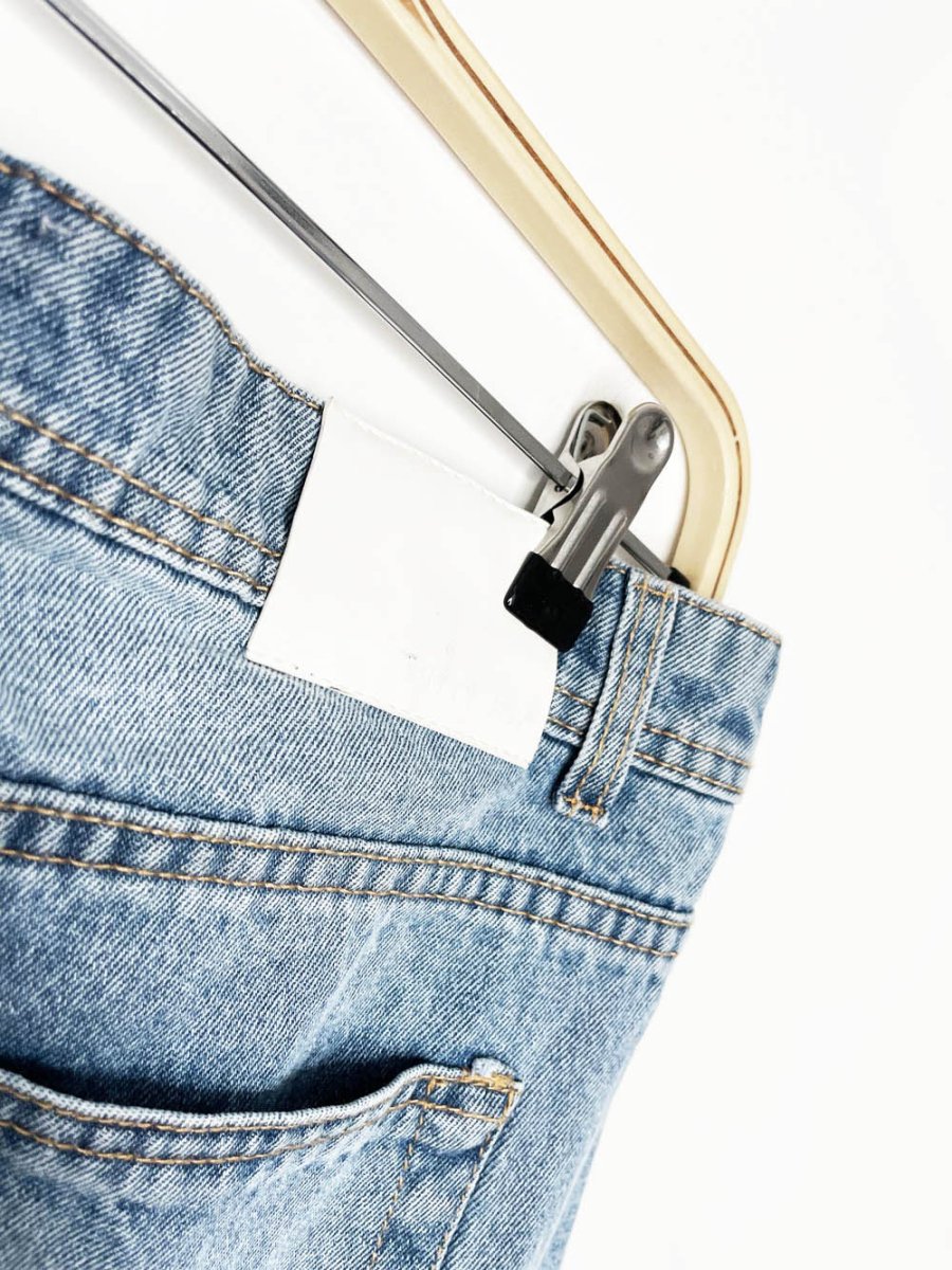 witty fox 90s baggy long denim shorts - good market thrift store