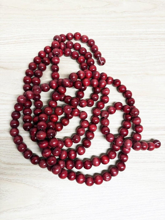 wood bead holiday garland - good market thrift store