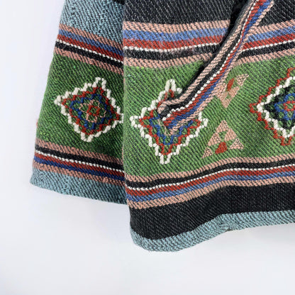 vintage navajo wool 3d woven rancher jacket - size med/large