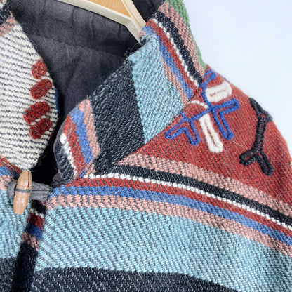 vintage navajo wool 3d woven rancher jacket - size med/large