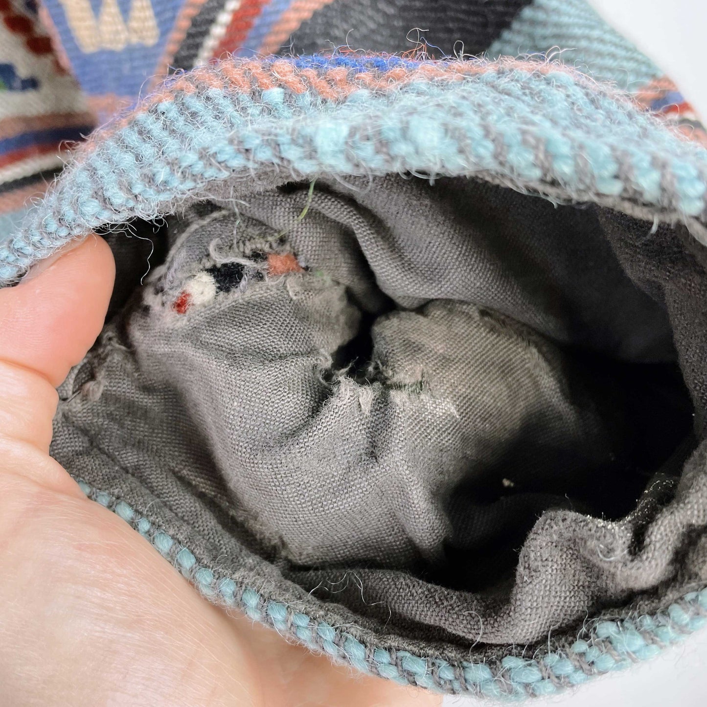 vintage navajo wool 3d woven rancher jacket - size med/large