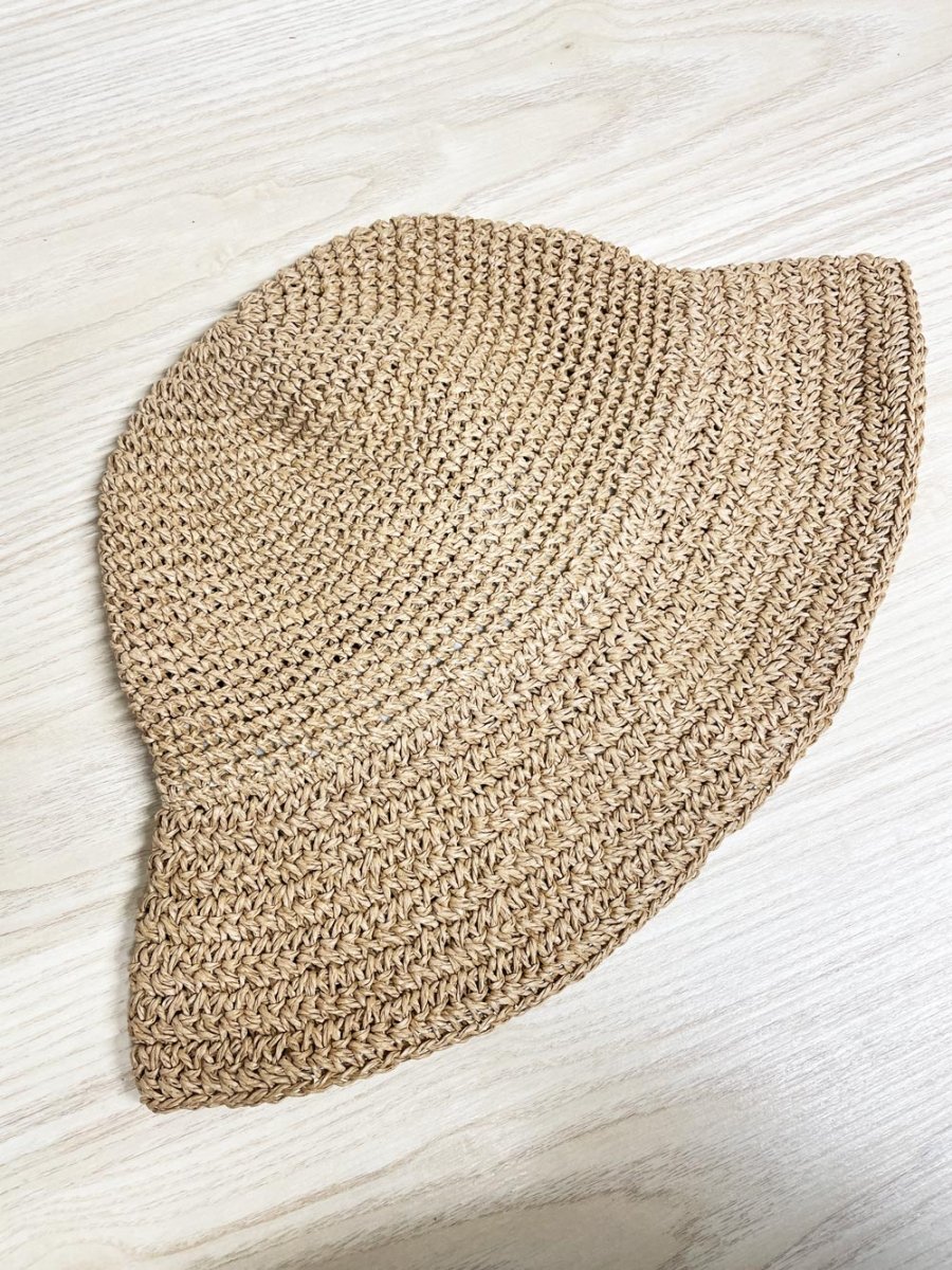 woven bow detail straw sun hat - good market thrift store