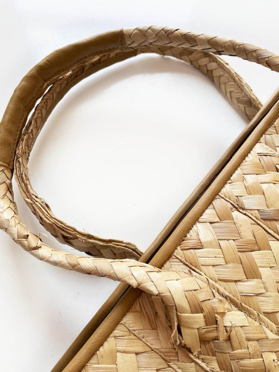 woven natural flower / beach xl tote bag - good market thrift store