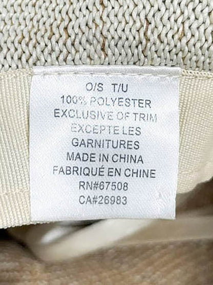 woven pointelle leather trim sun hat - good market thrift store