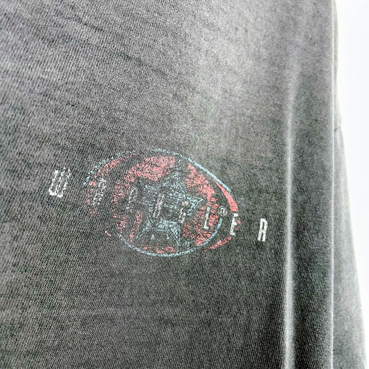 vintage 90s wrangler distressed bull rider crop tee