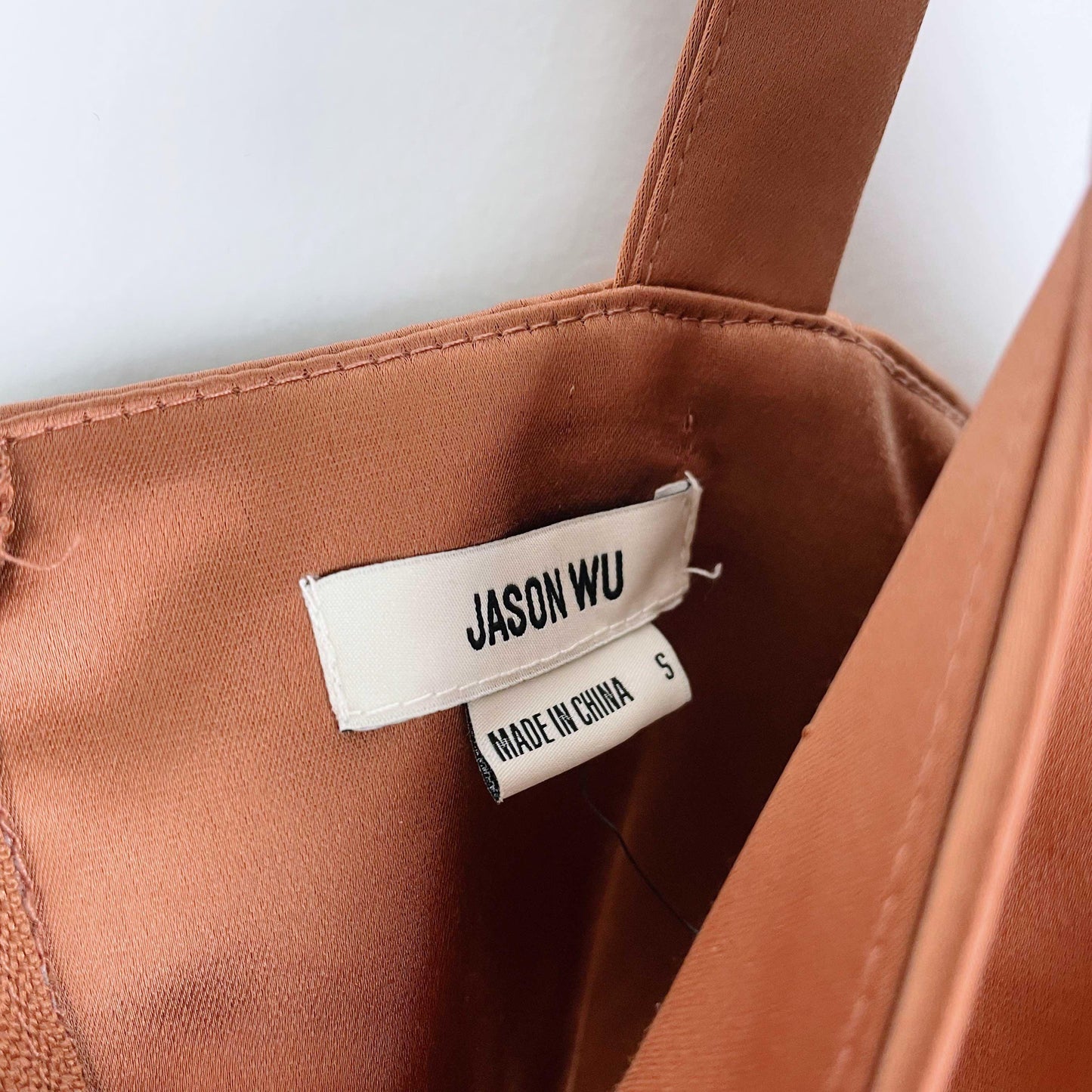 nwot jason wu bronze satin bustier - size small