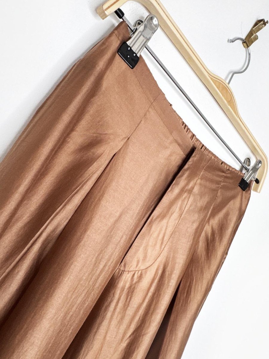 x2 dragon face ruched crop top + pleated chiffon ultra wide leg pant set - good market thrift store