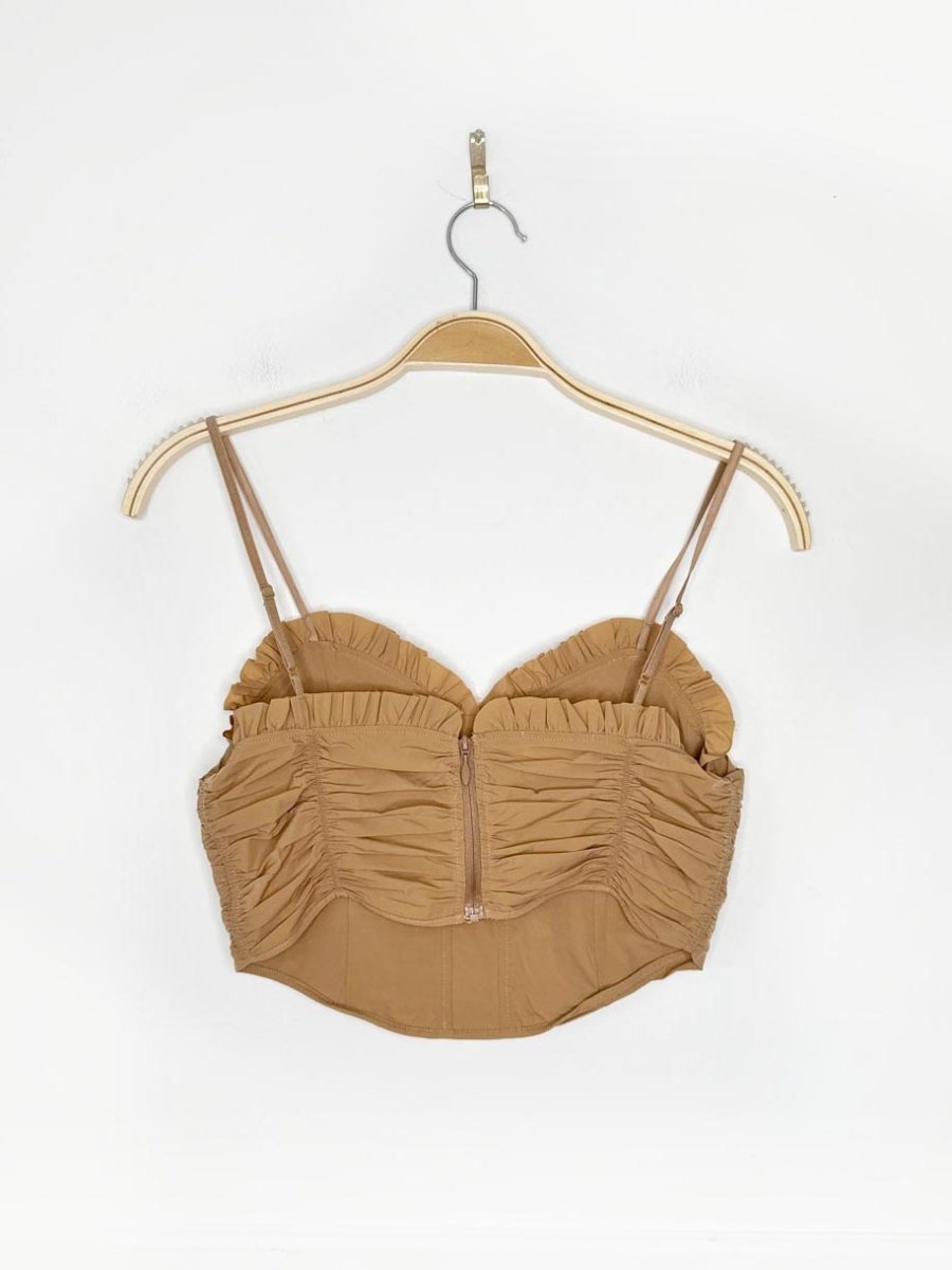 x2 dragon face ruched crop top + pleated chiffon ultra wide leg pant set - good market thrift store