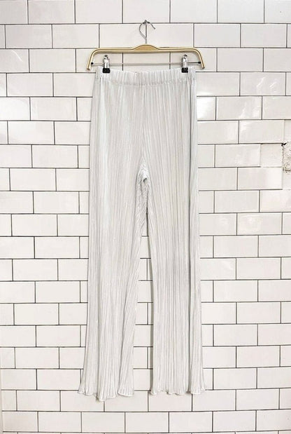 x2 flowy relaxed fit crinkle shirt and wide leg pant set - good market thrift store