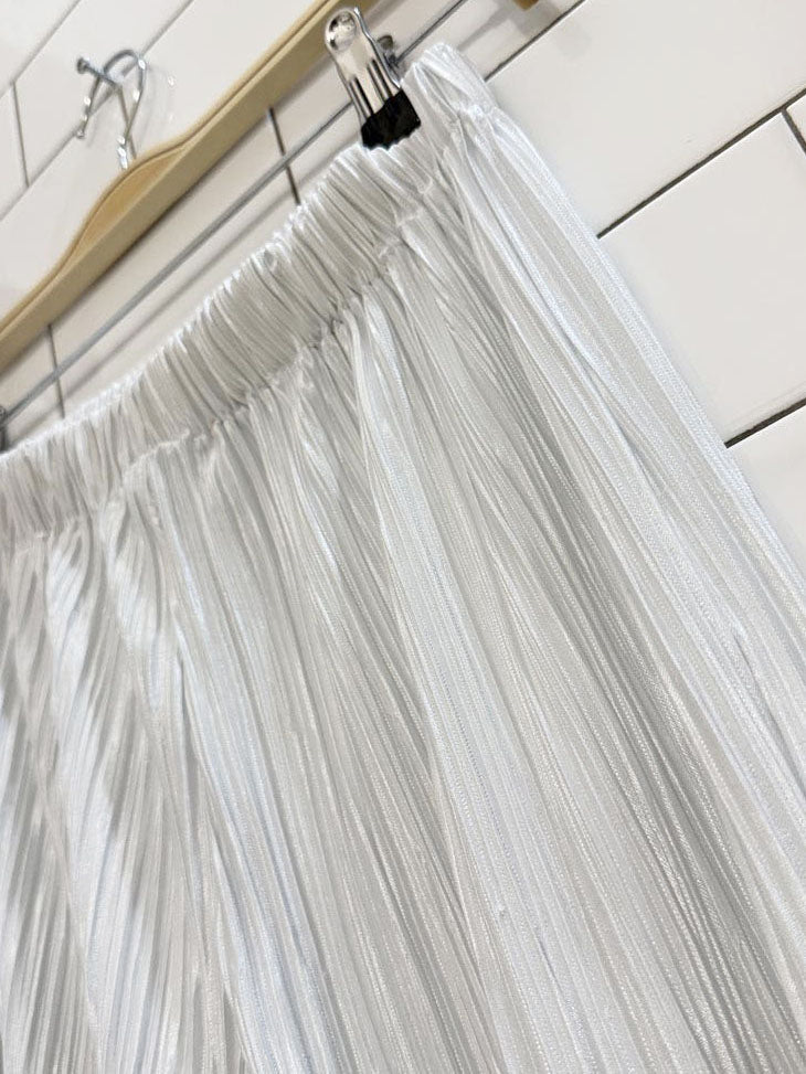 x2 flowy relaxed fit crinkle shirt and wide leg pant set - good market thrift store