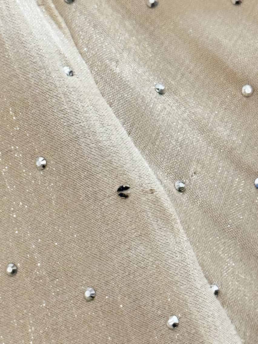 x2 mable shimmery sheer rhinestone top + pleated trouser NYE set - good market thrift store