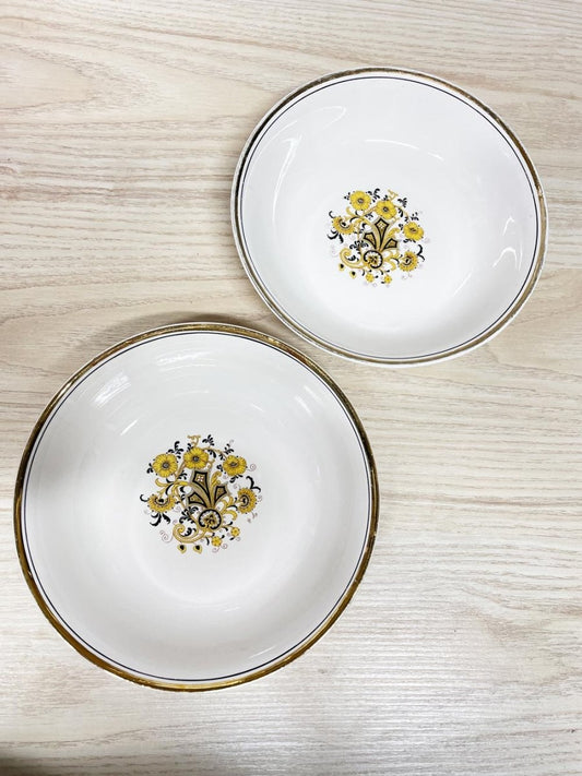 x2 vintage 30s antique 22k gold soup bowl | her majesty's china - good market thrift store