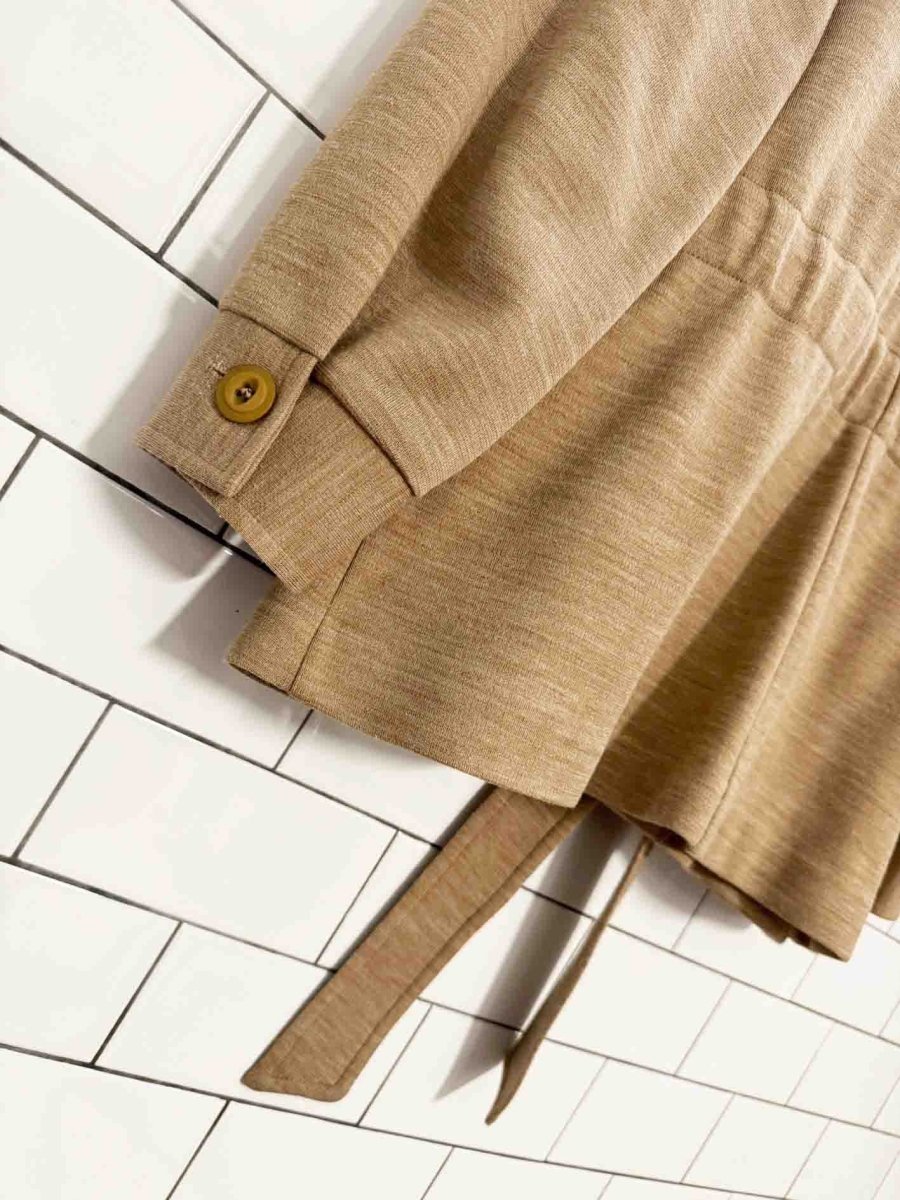 x2 vintage 60s glenayr kitten wool - blend belted pant suit - good market thrift store