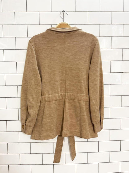 x2 vintage 60s glenayr kitten wool - blend belted pant suit - good market thrift store