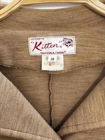 x2 vintage 60s glenayr kitten wool - blend belted pant suit - good market thrift store