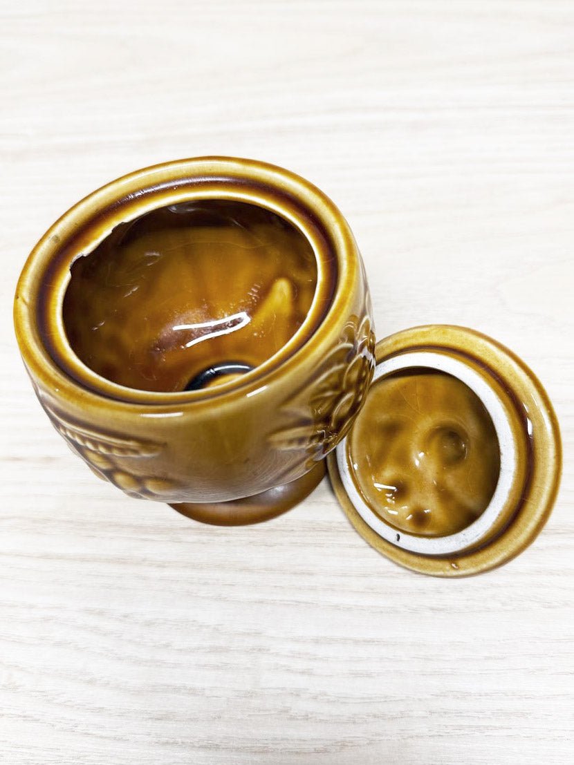 x2 vintage 60s inarco flower pottery sugar and creamer set | made in Japan - good market thrift store