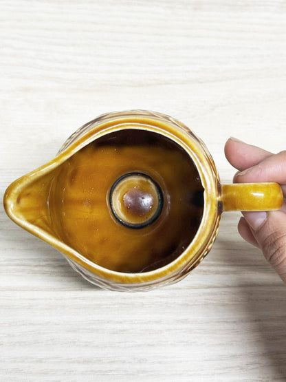 x2 vintage 60s inarco flower pottery sugar and creamer set | made in Japan - good market thrift store