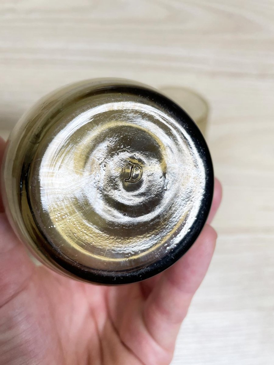 x2 vintage 70s dominion smoke glass tumblers - good market thrift store