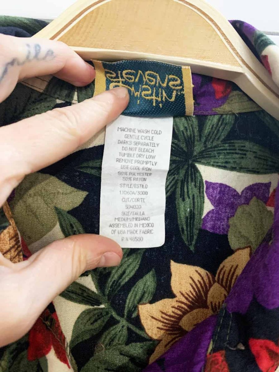 x2 vintage 90s cristin stevens floral shirt + shorts resort wear set - good market thrift store