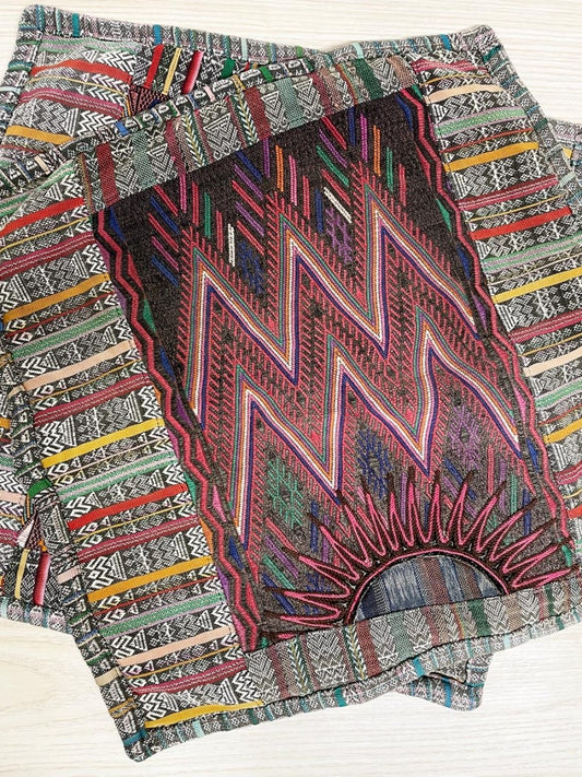 x2 vintage boho patchwork starburst square pillow shams - good market thrift store
