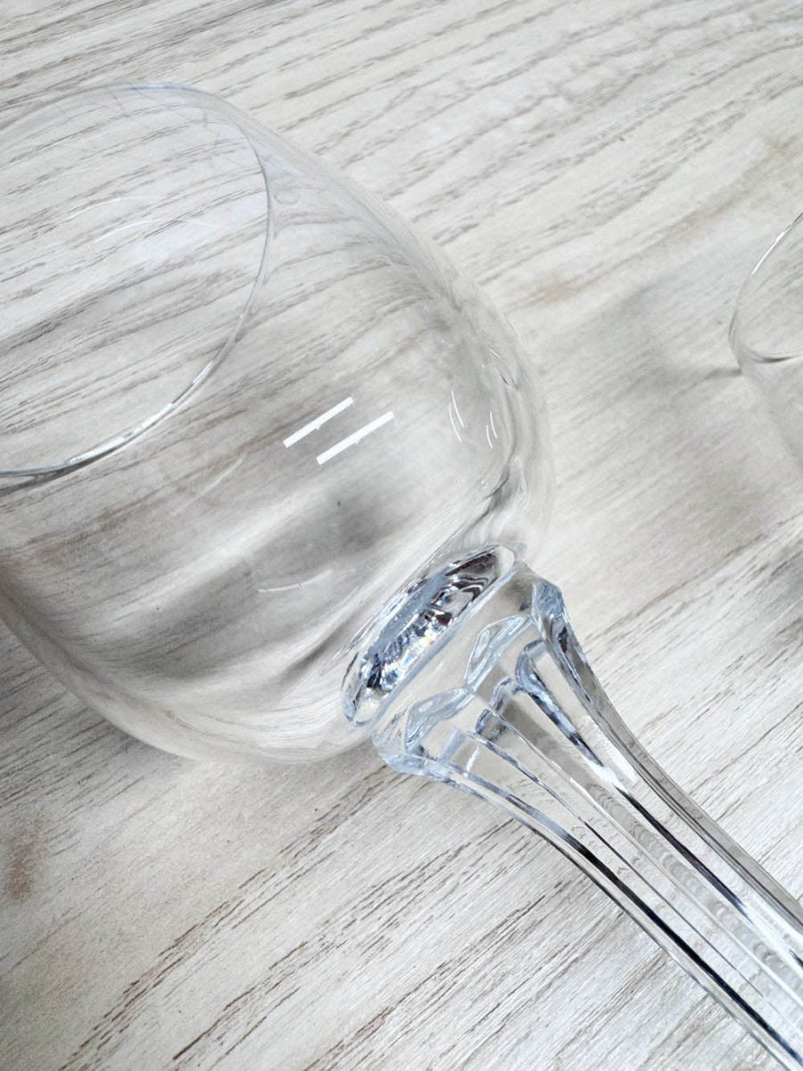 x2 vintage crystal tall stem shot glasses - good market thrift store