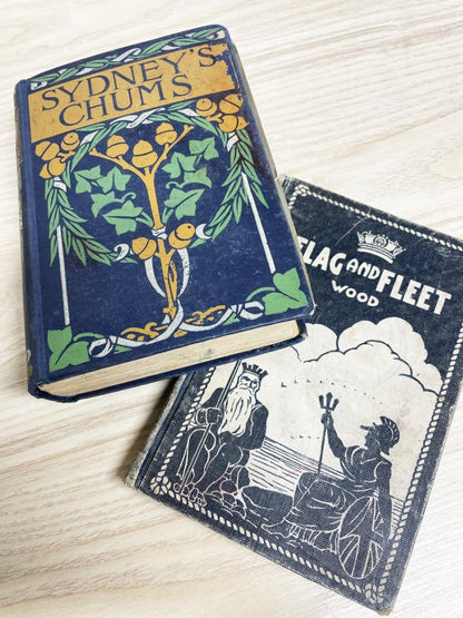 x2 vintage display hardcover books - good market thrift store