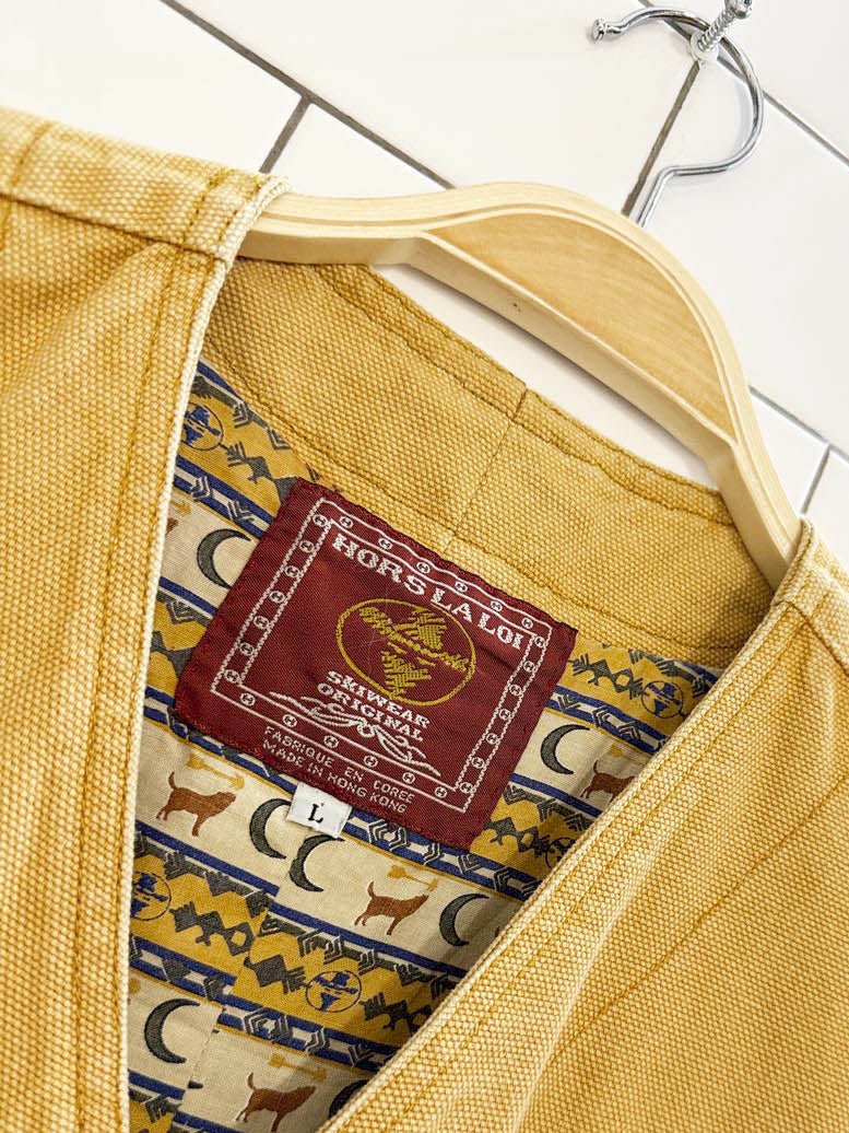 x2 vintage hors la loi canvas utility vest + shorts set - good market thrift store