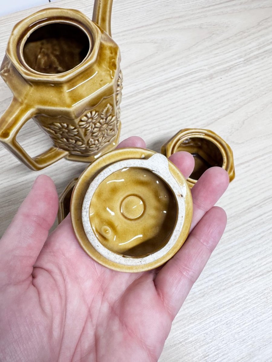 x3 vintage 70s floral teapot, creamer + sugar bowl set | made in Japan - good market thrift store