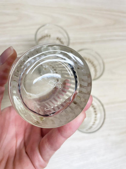 x4 vintage dominion mcm ace of spades gold + white tumblers - good market thrift store