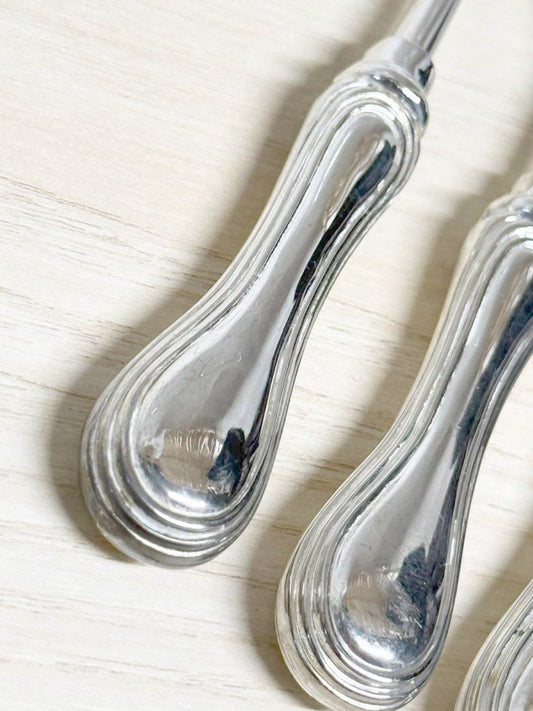 x4 vintage silver cheese board cutlery - good market thrift store