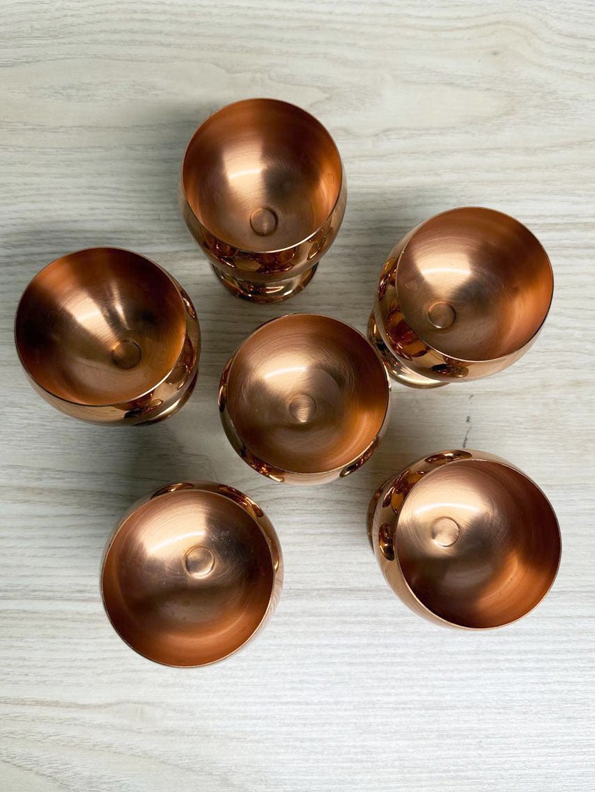 x6 vintage copper wine goblets | made in Canada - good market thrift store