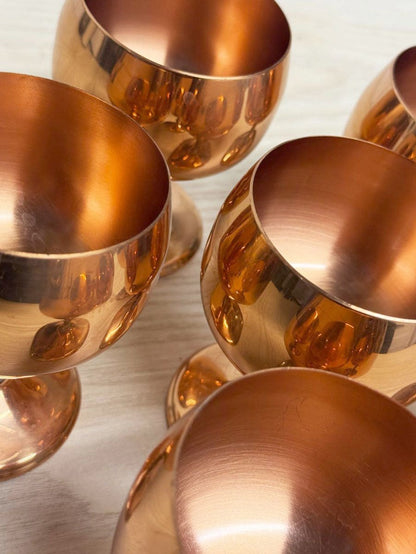 x6 vintage copper wine goblets | made in Canada - good market thrift store