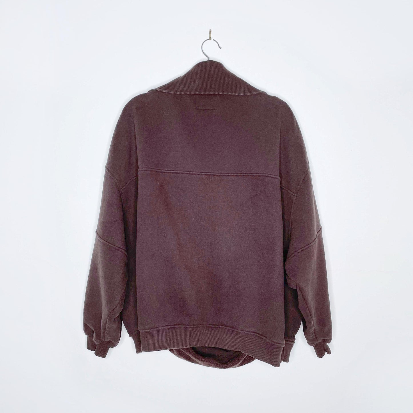 roots cloud brown 1/2 zip sweatshirt