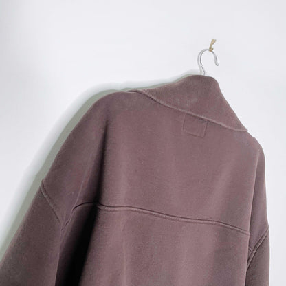 roots cloud brown 1/2 zip sweatshirt