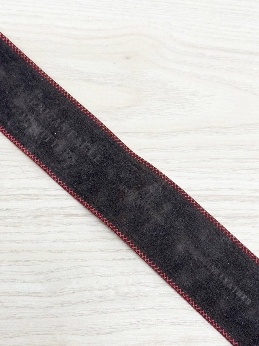 y2k AE boho suede flower embroidered tie belt | american eagle - good market thrift store