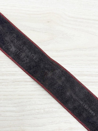 y2k AE boho suede flower embroidered tie belt | american eagle - good market thrift store