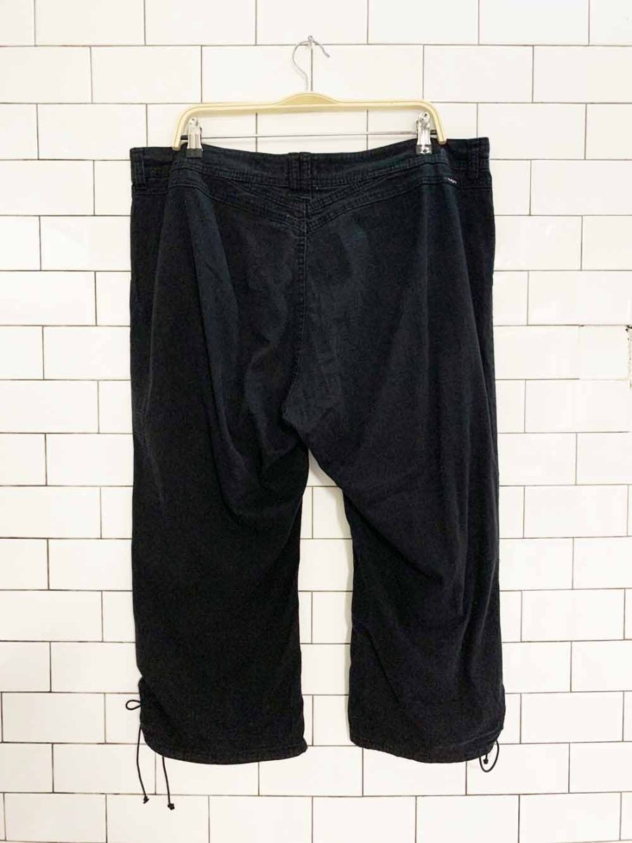 y2k angels jeans lace up hem capris cropped pant - good market thrift store