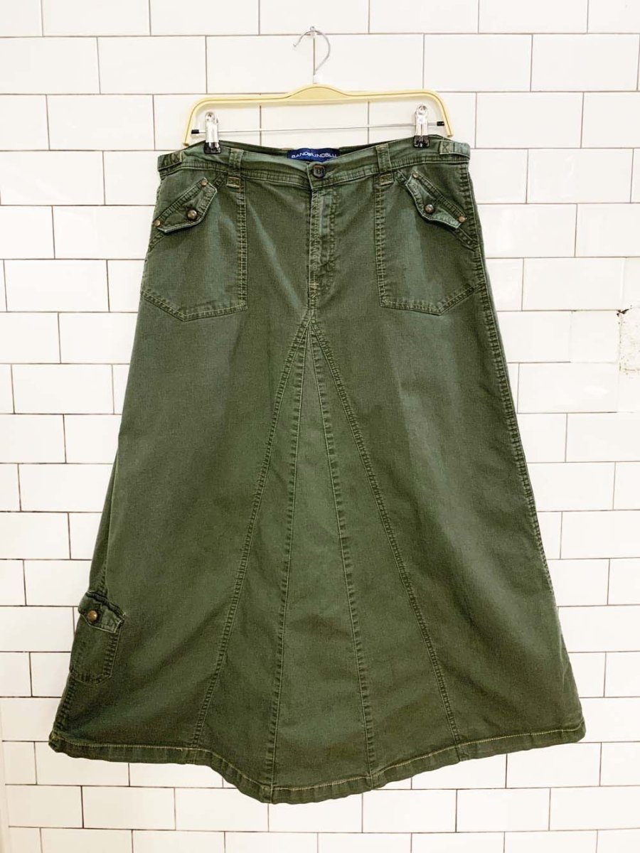 y2k bandolinoblu cargo maxi skirt - good market thrift store
