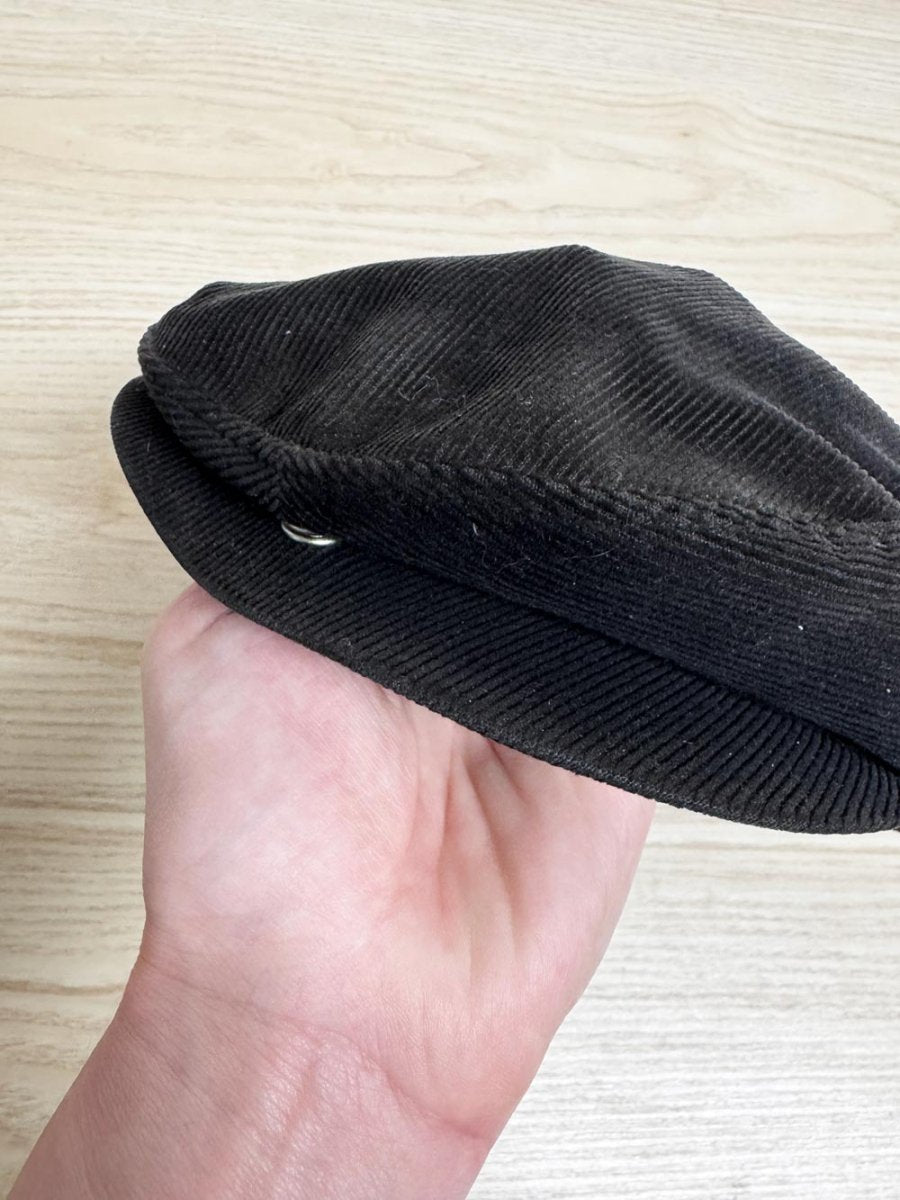 y2k big it up corduroy flat cap - good market thrift store
