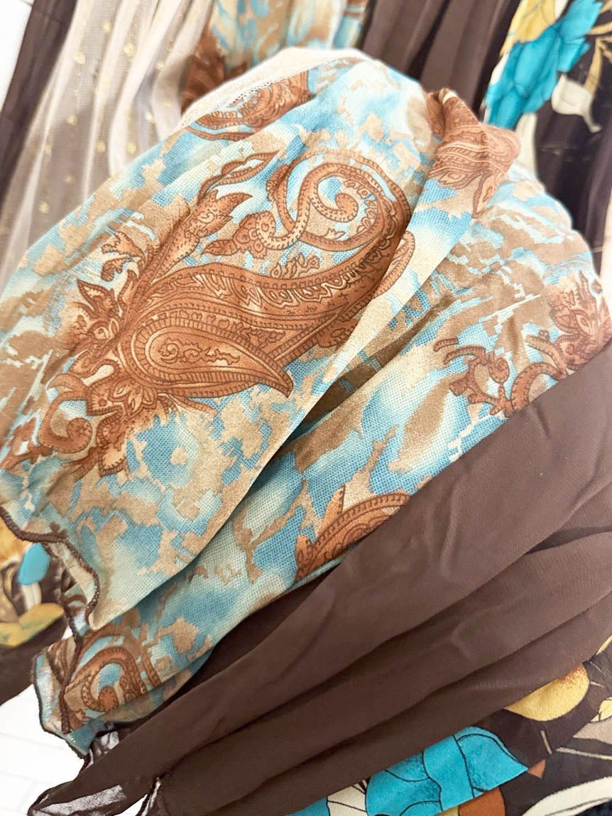 y2k boho natali patchwork flowy maxi skirt | made in USA - good market thrift store