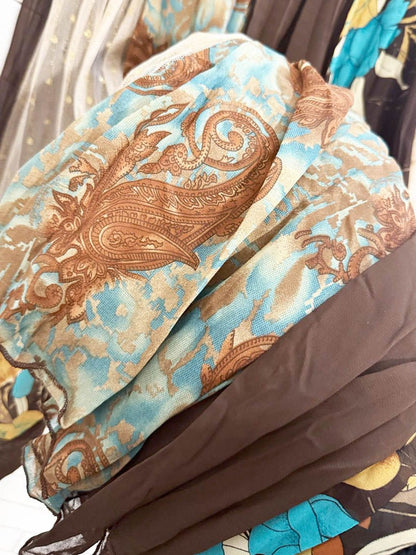 y2k boho natali patchwork flowy maxi skirt | made in USA - good market thrift store