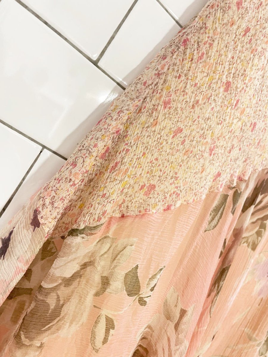 y2k boston proper 100% silk chiffon a - line flowy midi skirt - good market thrift store