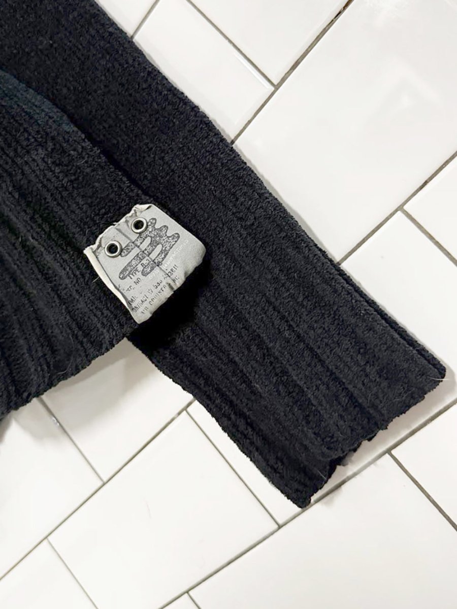y2k brody chenille knit full zip cardigan - good market thrift store