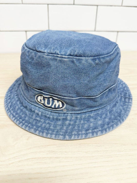 y2k bum equipment denim bucket hat - good market thrift store